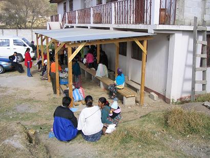Patients in line at clinic 2